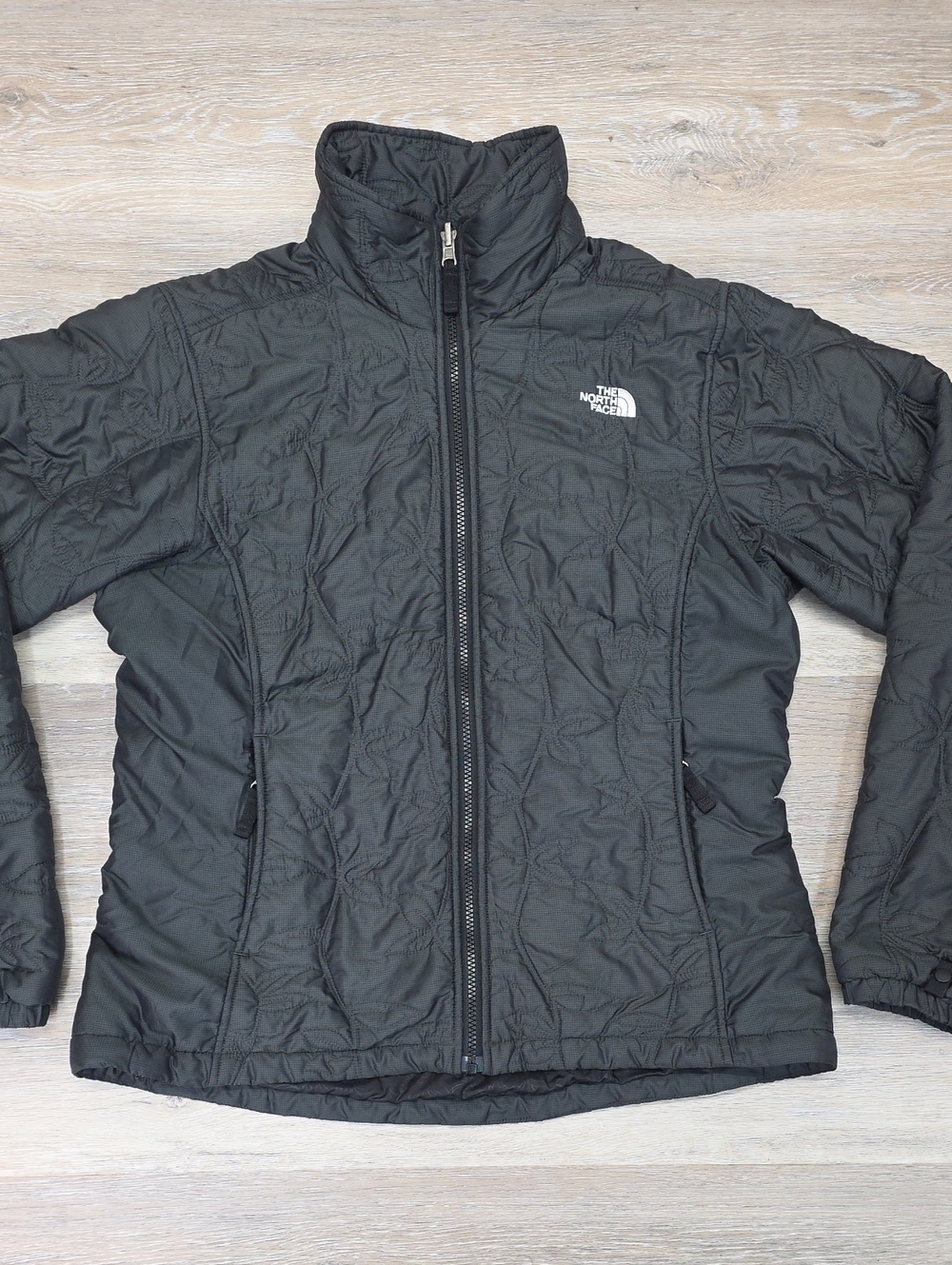 The North Face Womens Thermoball Lightweight Quilted Puffer Jacket Blk Size L